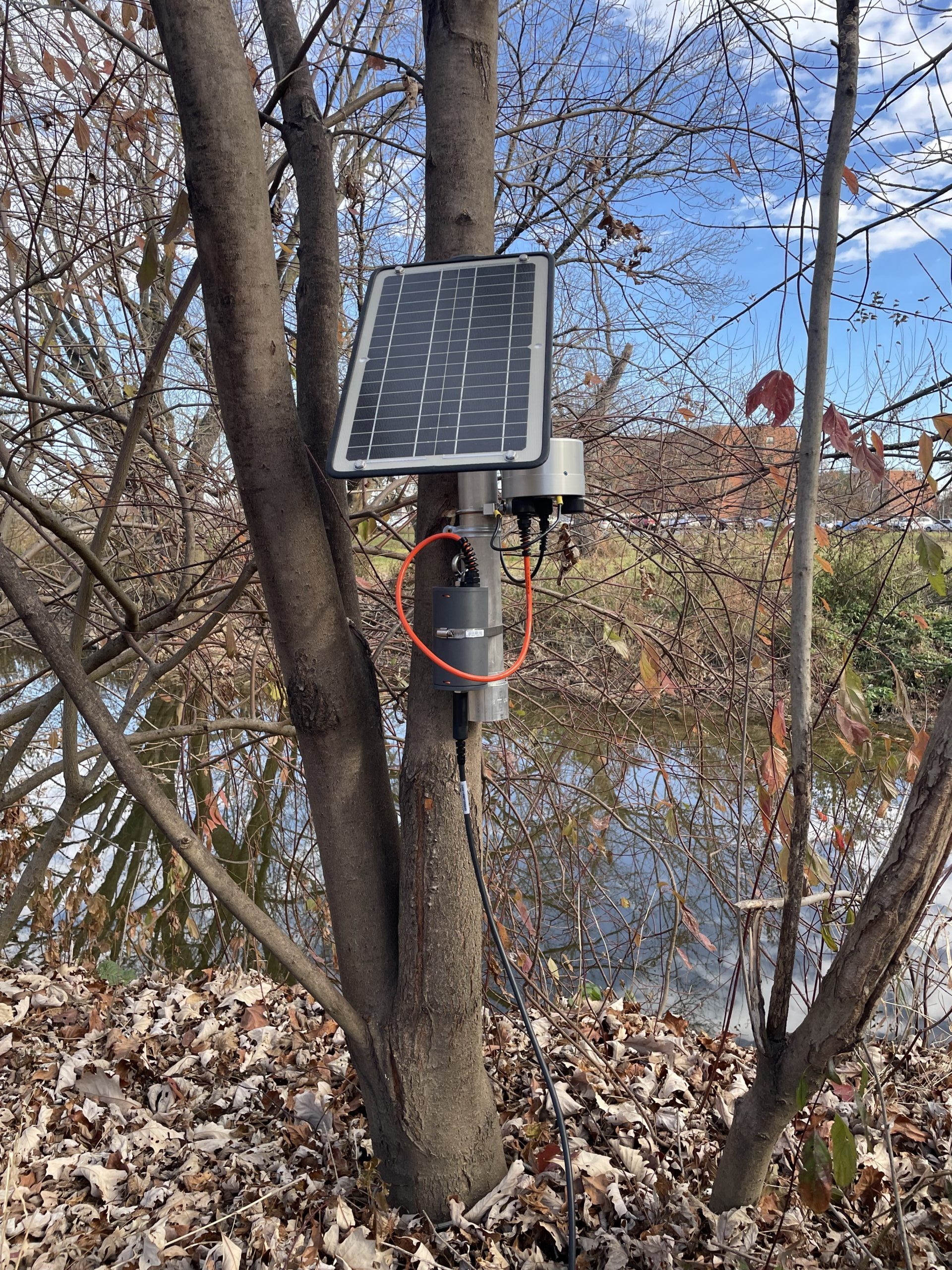 First telemetry unit installed at LCCD along the Little Conestoga Creek.