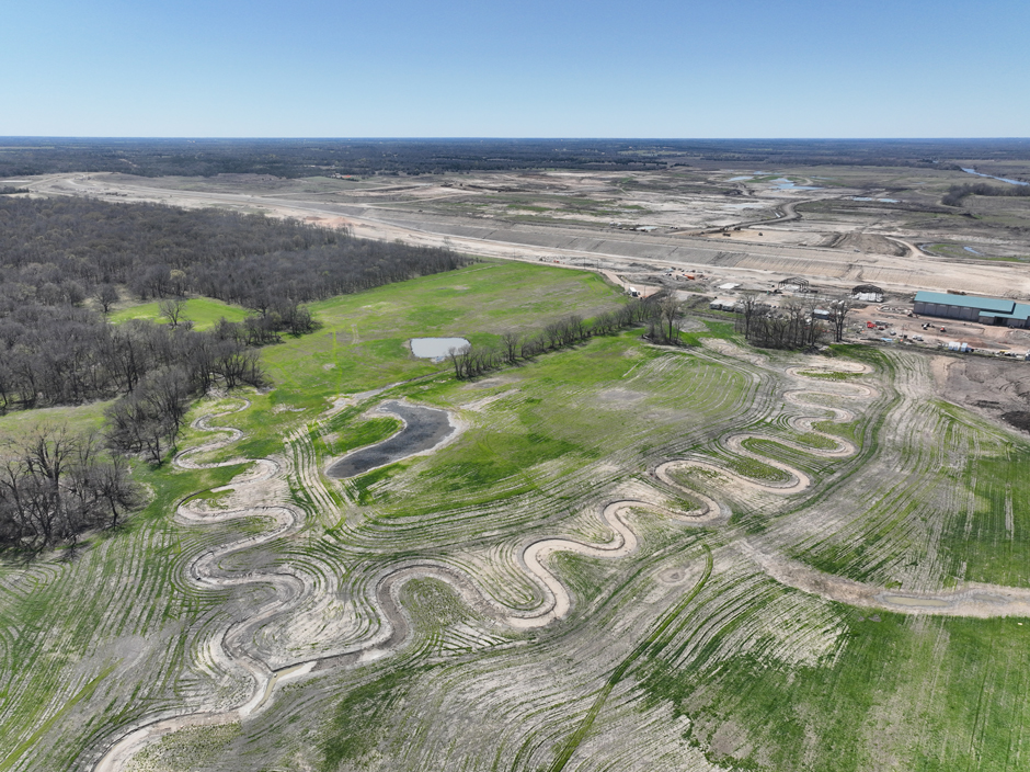 The new streams flowing with water.