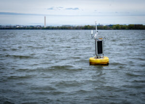 The CURBY on the Potomac River. It provided environmental observing support to aid teams working on-site.