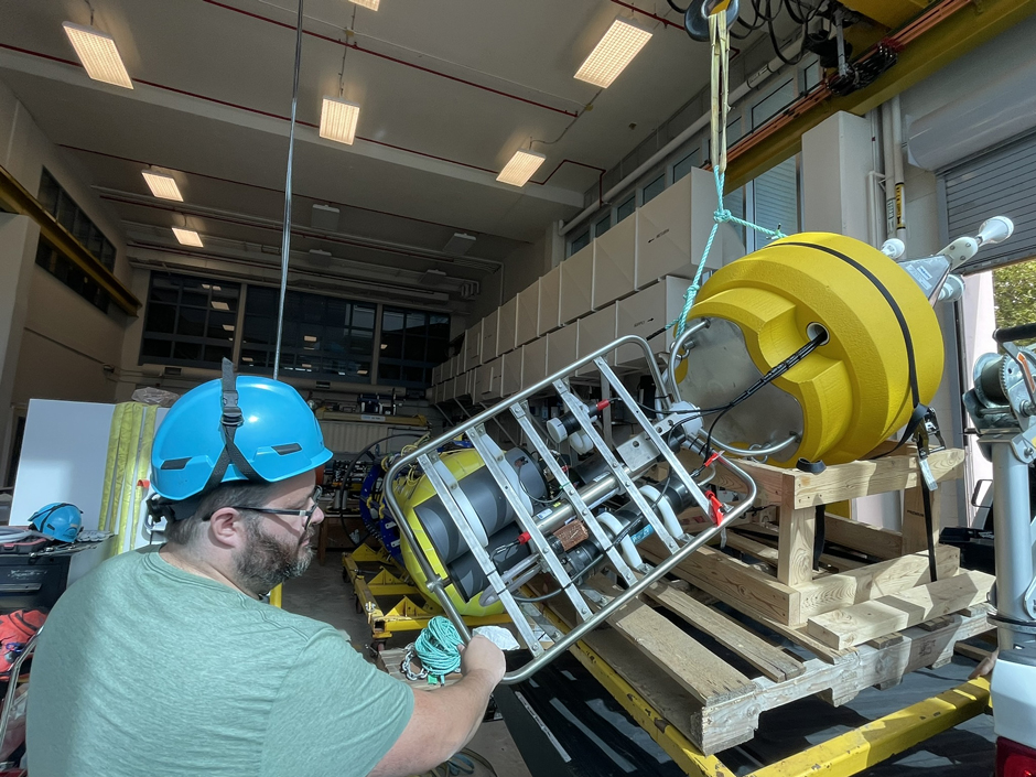 Aaron MacNeill, Electrical Engineer, built the buoy systems, which required some innovation and modification to integrate the large number of sensors.