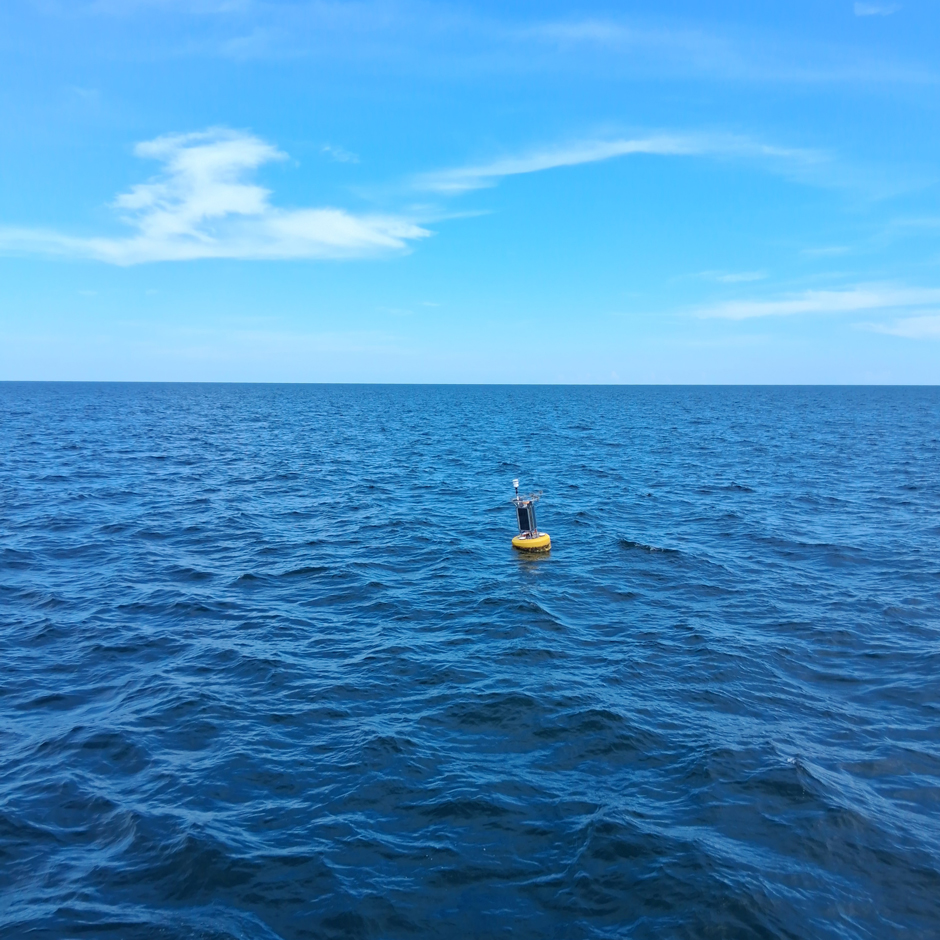 Successful deployment of the West End – Compass Port (WE-CP) buoy approximately ~9 miles south of Katrina Cut, Dauphin Island, AL in the Mississippi Bight.