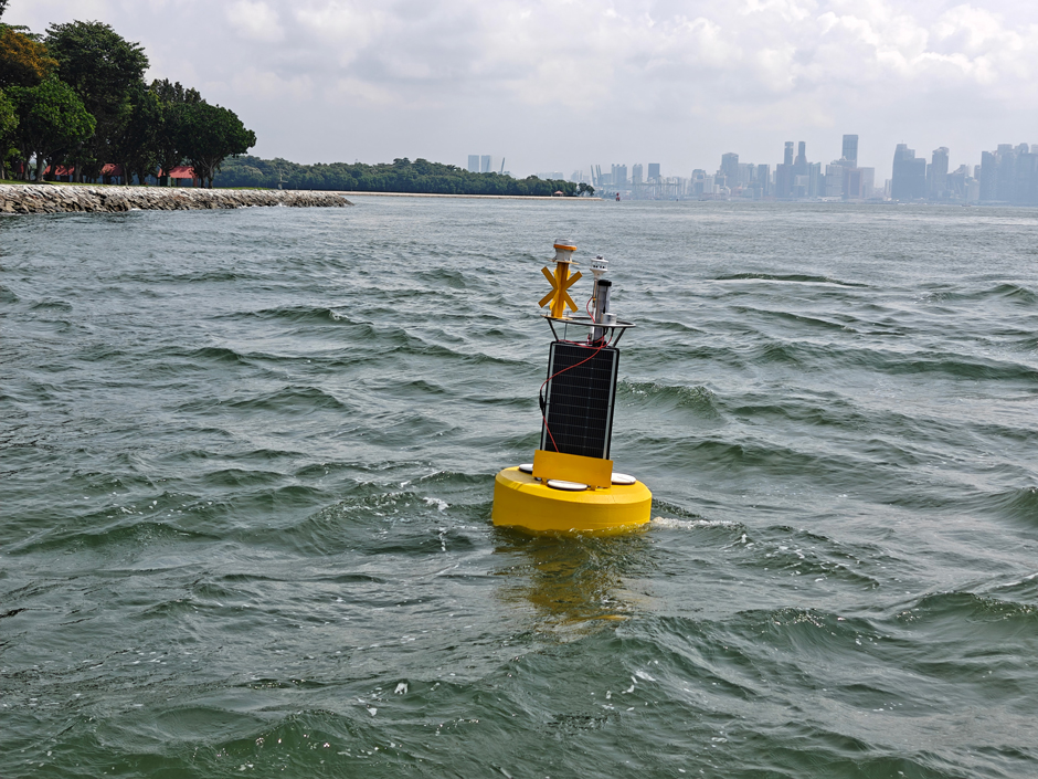 The buoy is located off Kusu Island and measures waves, current, and weather. The Elcee team conducts regular maintenance to collect data and ensure the buoy continues to work effectively and within regulations.
