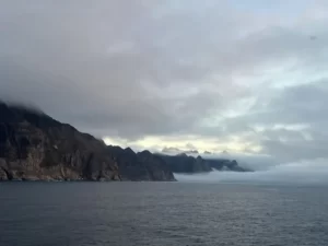 The East Greenland coastline from the site at 71°N where the VBB system was deployed.