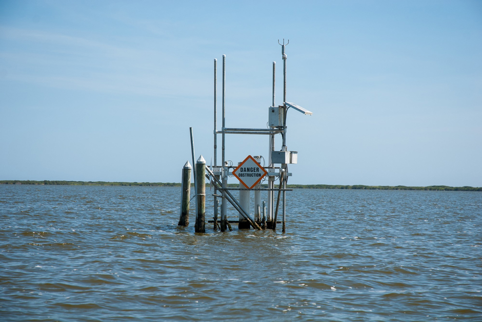 A water quality monitoring site in the Indian River Lagoon. 