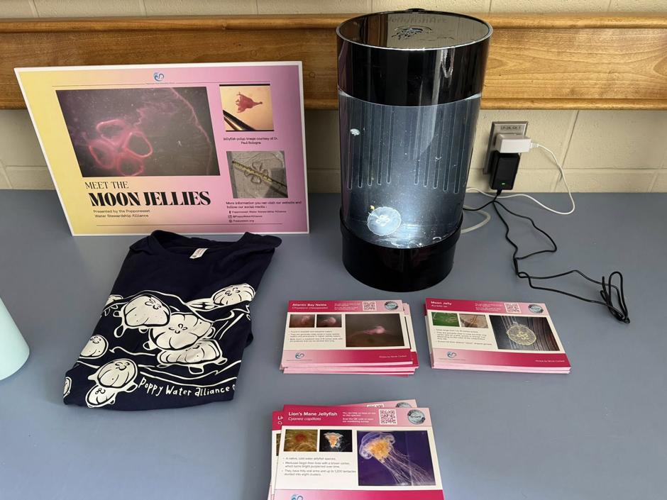 PWSA’s jellyfish exhibit at the Massachusetts Marine Educators Conference at Woods Hole in May 2025.