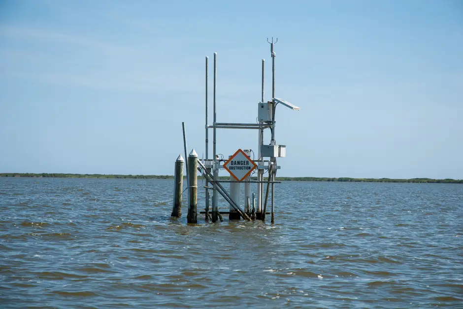 A water quality monitoring site in the Indian River Lagoon.